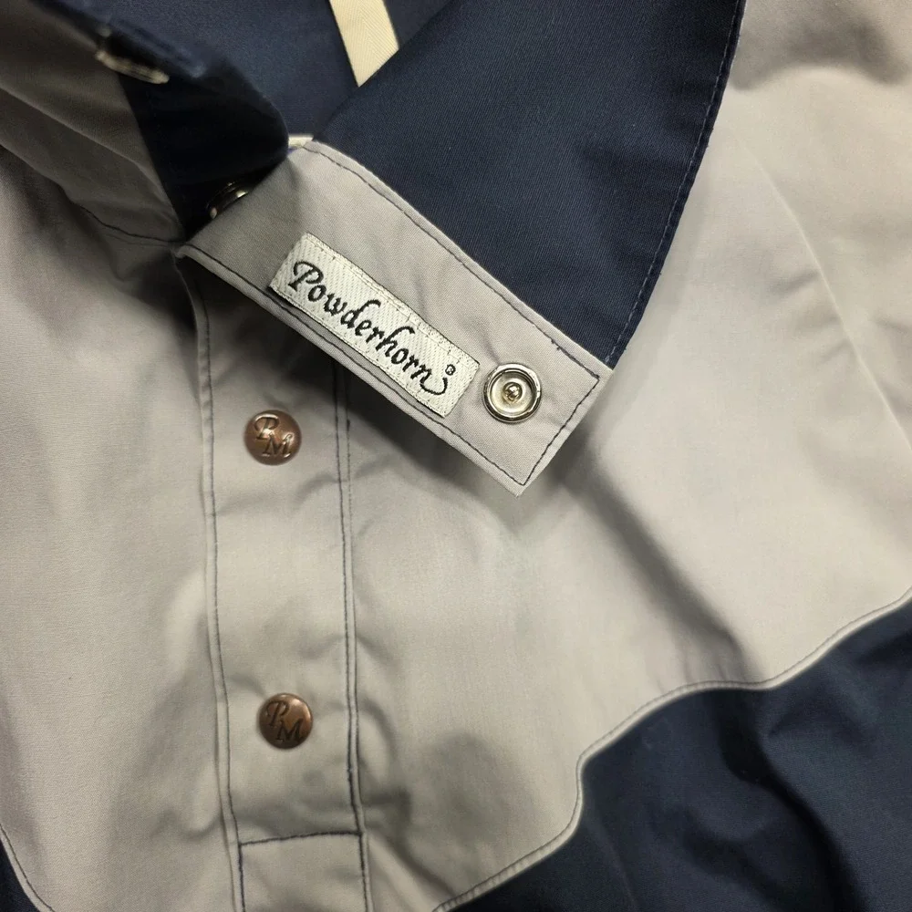 Men's Vintage 90's Powderhorn Mountaineering Colorblock Anorak Ski Jacket Sz Med - Picture 6 of 15